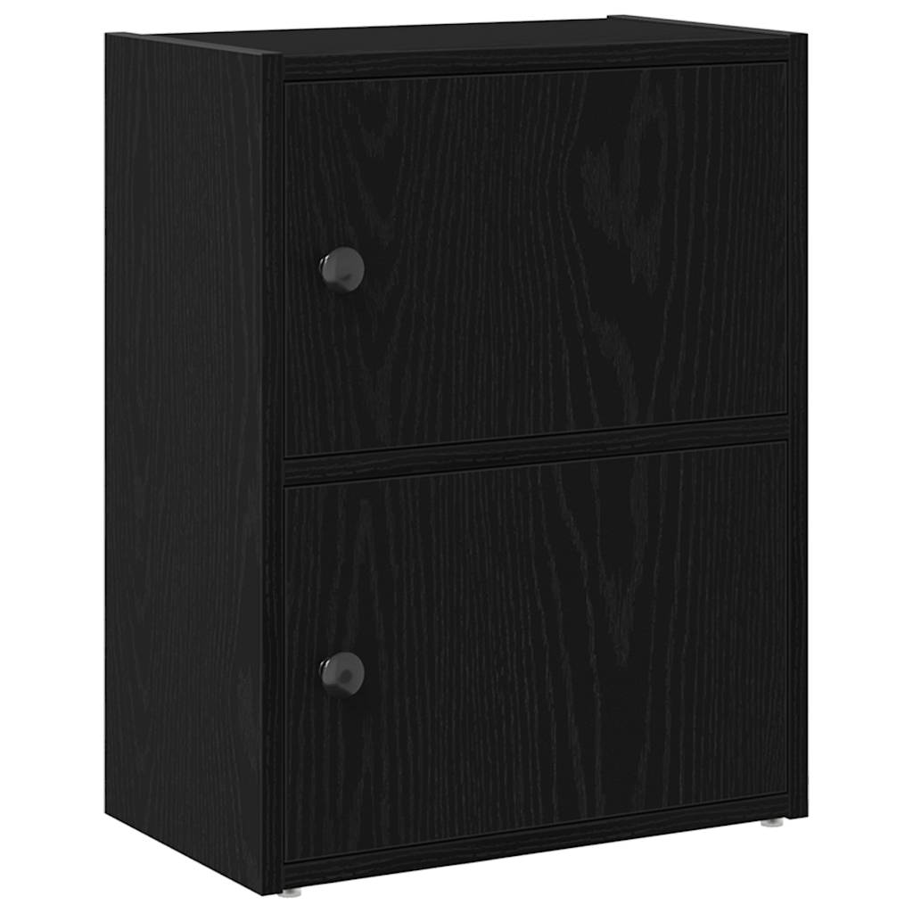 Bookshelf Black Oak Look 40x24x52 cm Wood Material