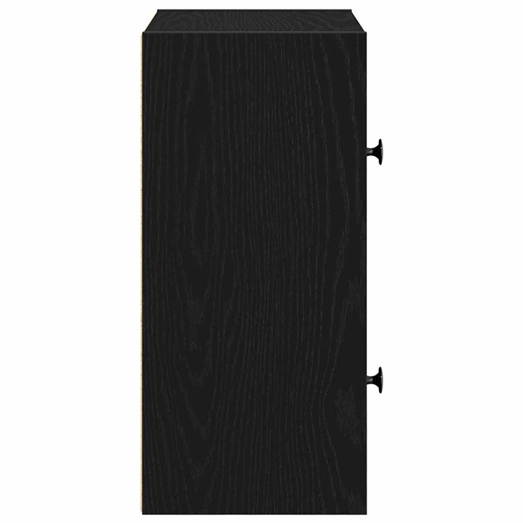 Bookshelf Black Oak Look 40x24x52 cm Wood Material