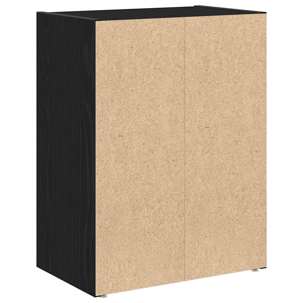 Bücherregal Schwarz Eichen-Optik 40x24x52 cm Holzwerkstoff