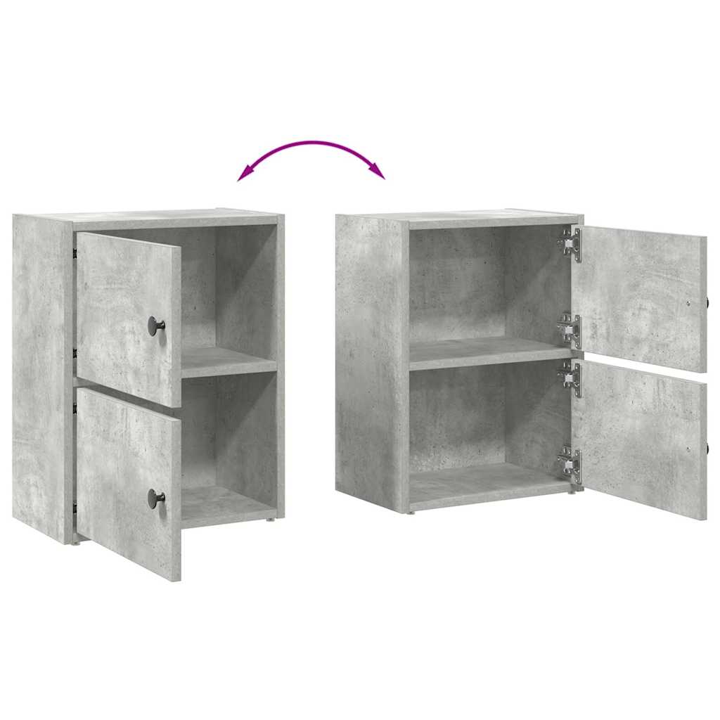 Bookshelf Concrete Grey 40x24x52 cm Wood Material