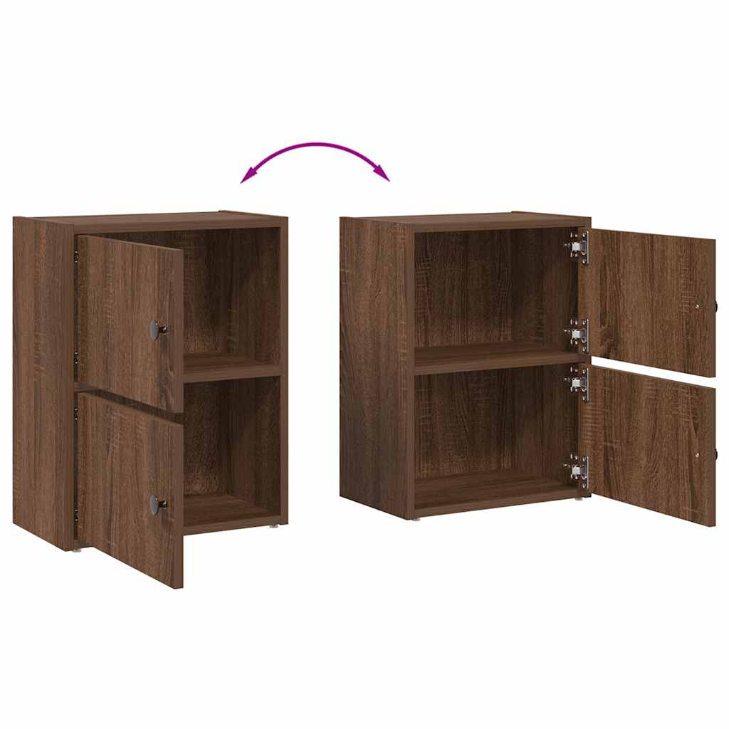 Bookshelf Brown Oak Look 40x24x52 cm Wood Material