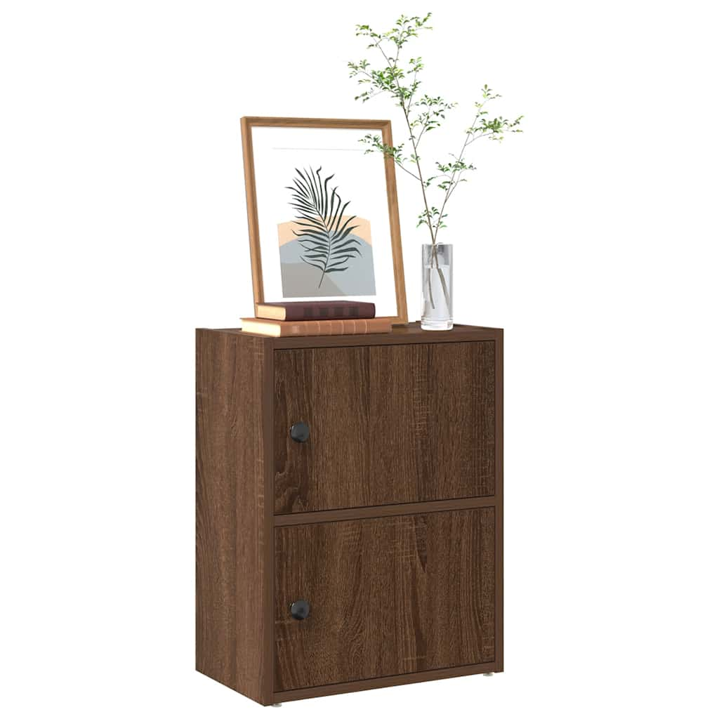 Bookshelf Brown Oak Look 40x24x52 cm Wood Material