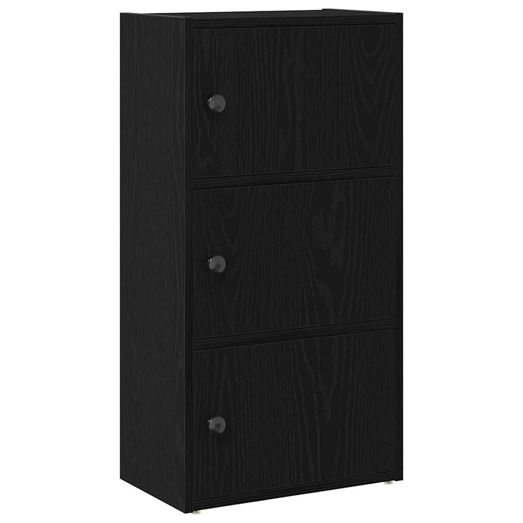 Bookshelf Black Oak Look 40x24x77 cm Wood Material