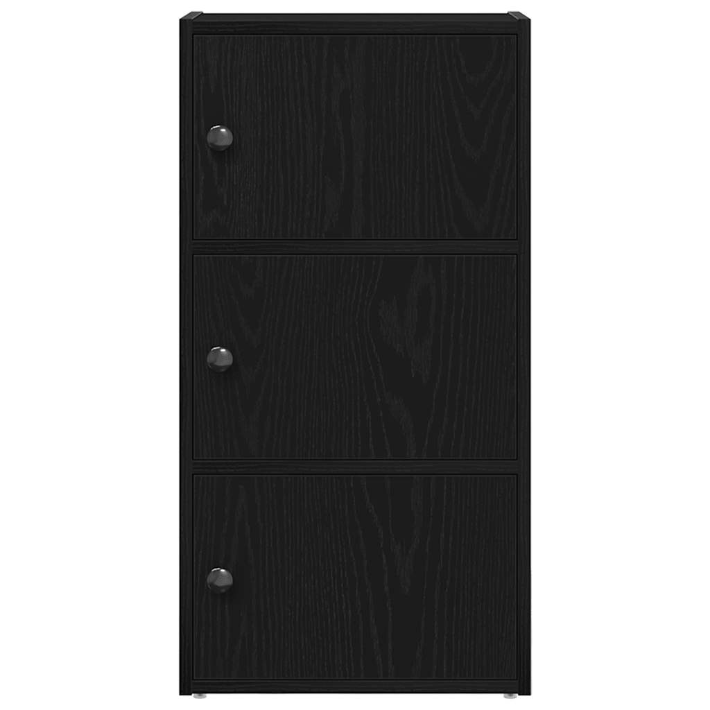 Bookshelf Black Oak Look 40x24x77 cm Wood Material