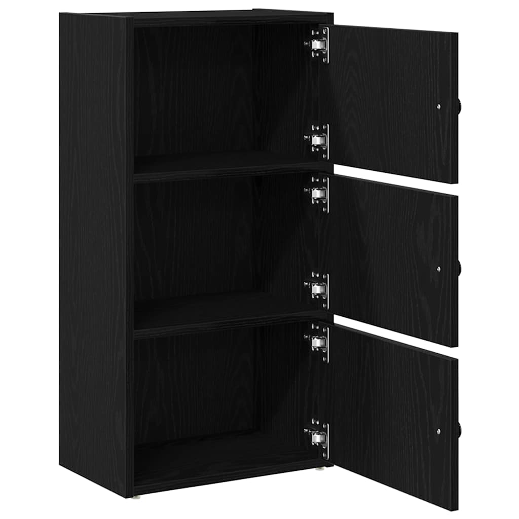 Bookshelf Black Oak Look 40x24x77 cm Wood Material