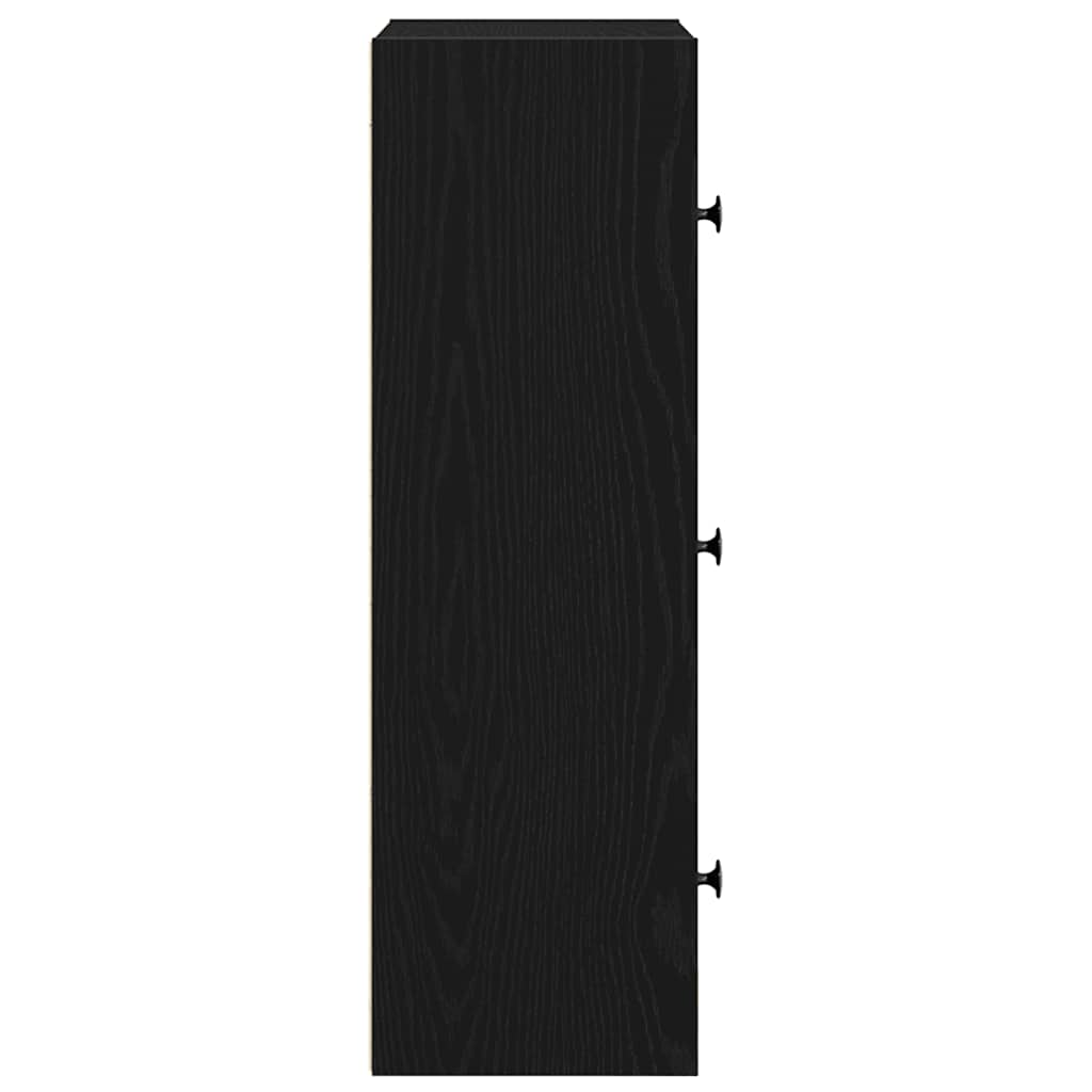 Bookshelf Black Oak Look 40x24x77 cm Wood Material