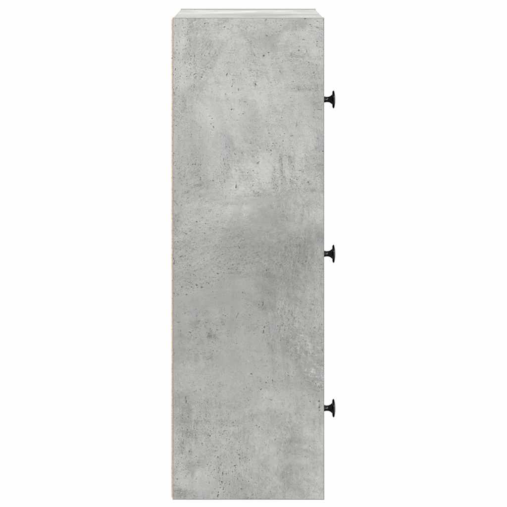 Bookshelf Concrete Grey 40x24x77 cm Wood Material