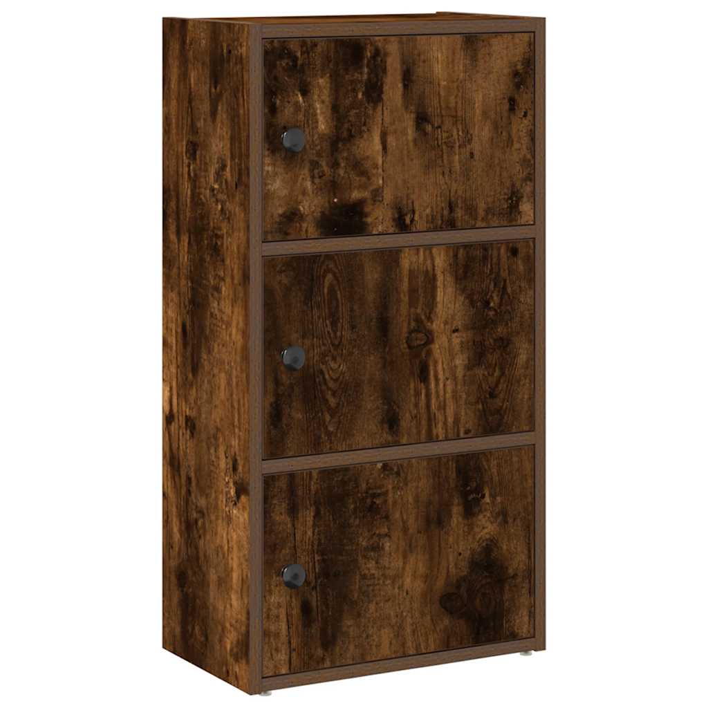 Bookshelf Smoked Oak 40x24x77 cm Wood Material