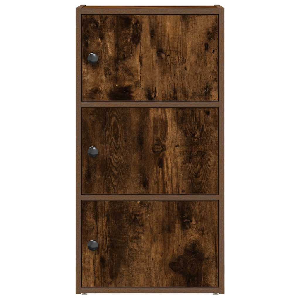 Bookshelf Smoked Oak 40x24x77 cm Wood Material