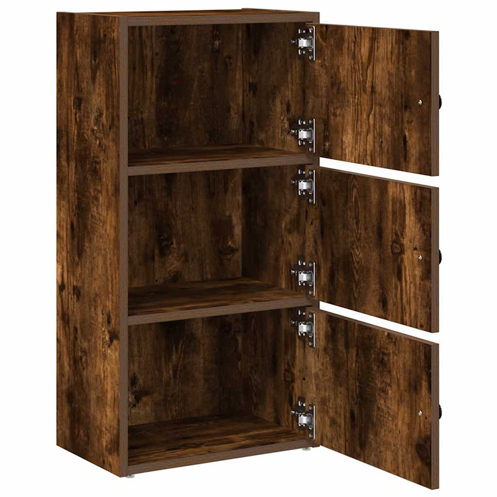 Bookshelf Smoked Oak 40x24x77 cm Wood Material