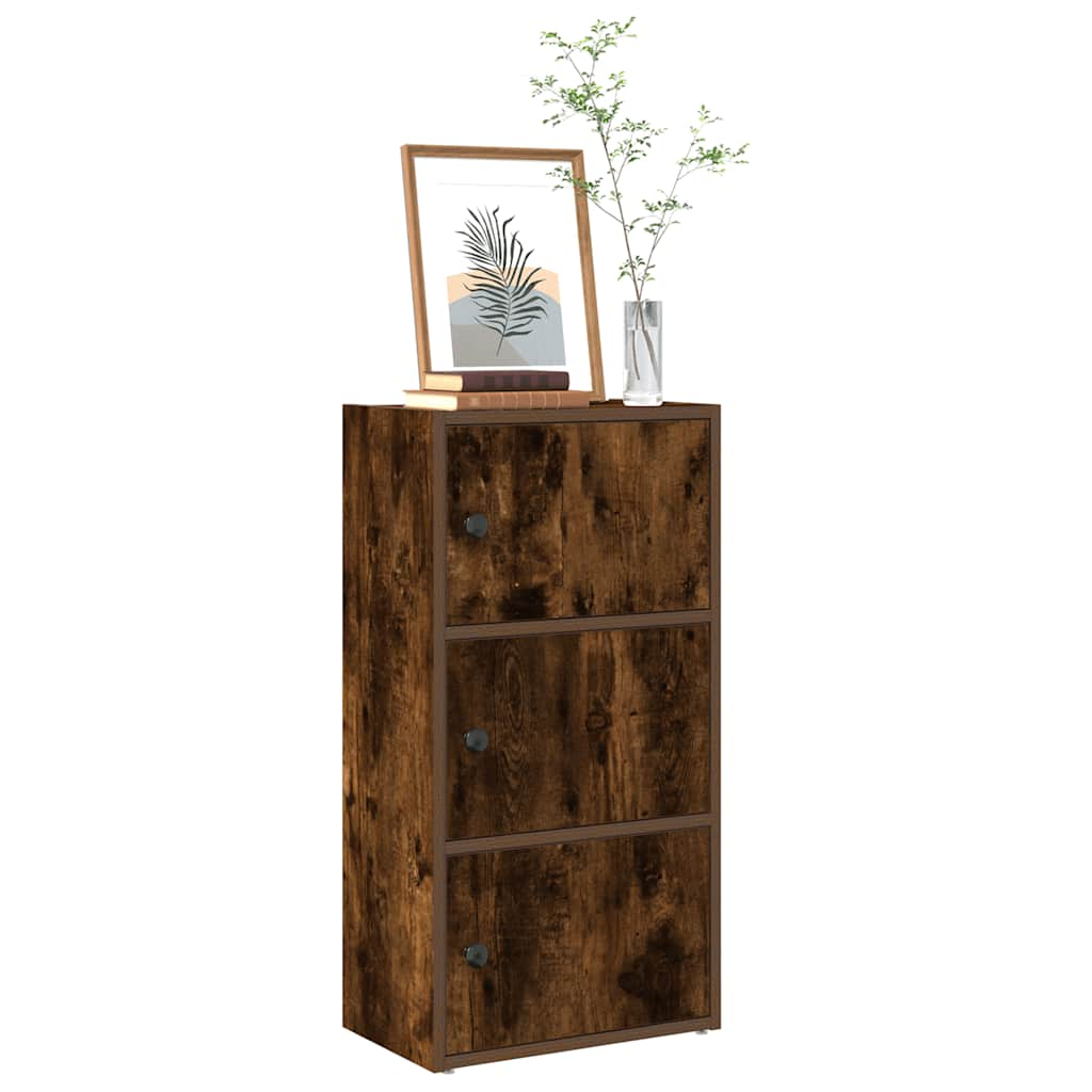 Bookshelf Smoked Oak 40x24x77 cm Wood Material