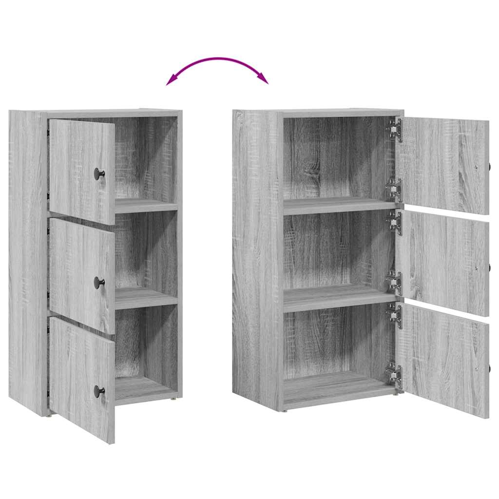 Bookshelf Gray Sonoma 40x24x77 cm Wood Material