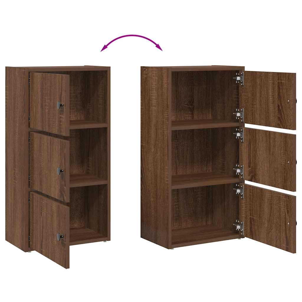 Bookshelf Brown Oak Look 40x24x77 cm Wood Material