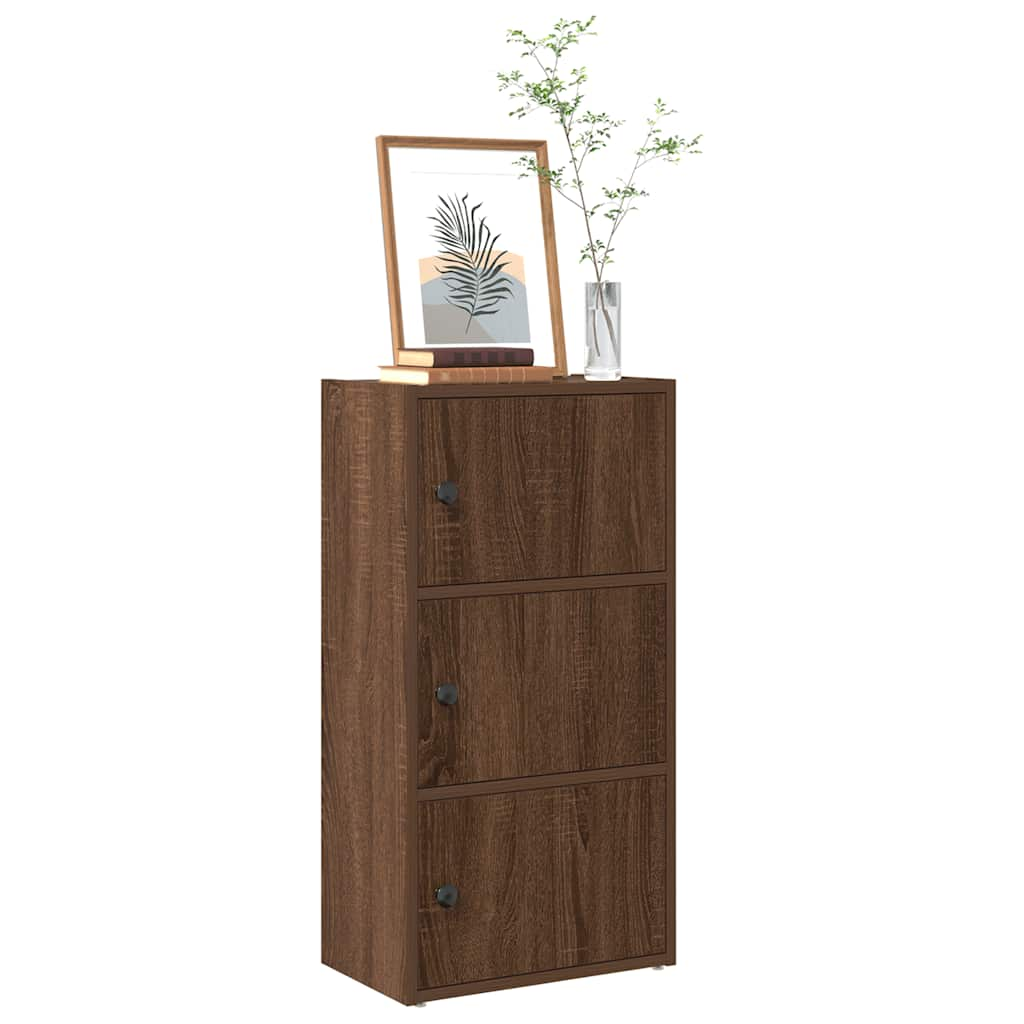 Bookshelf Brown Oak Look 40x24x77 cm Wood Material