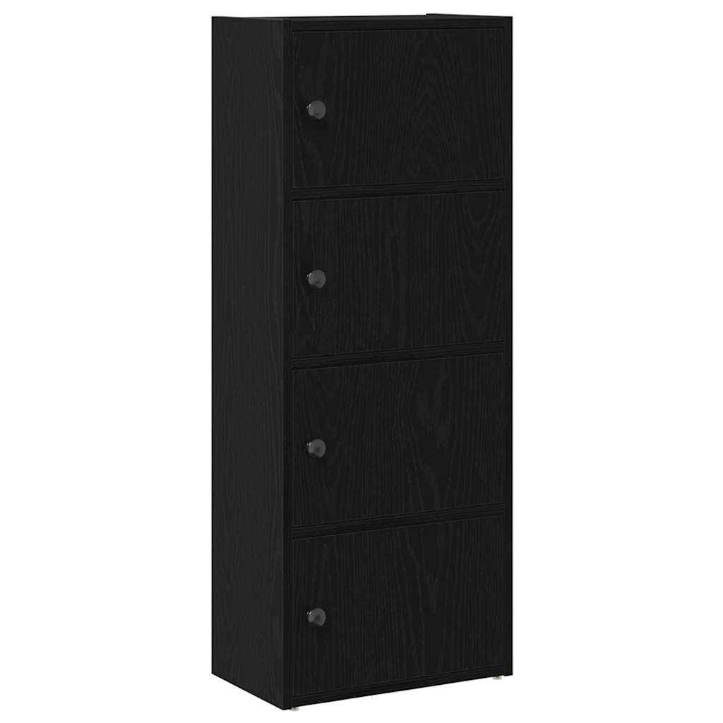 Bookshelf Black Oak Look 40x24x102 cm Wood Material