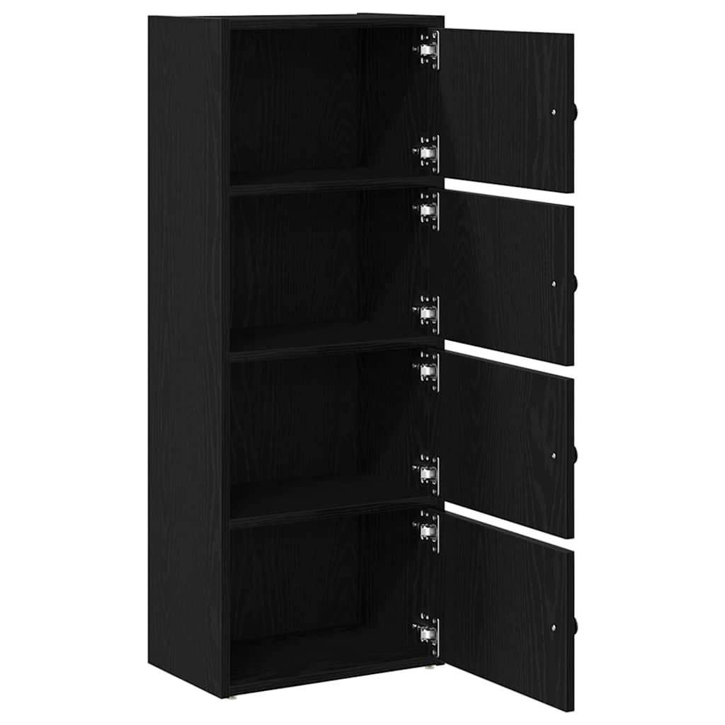 Bookshelf Black Oak Look 40x24x102 cm Wood Material