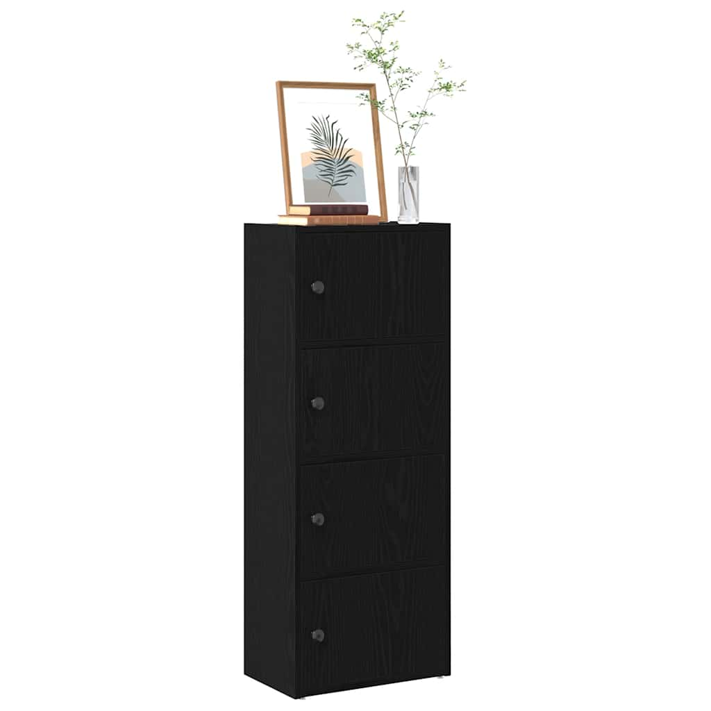 Bookshelf Black Oak Look 40x24x102 cm Wood Material