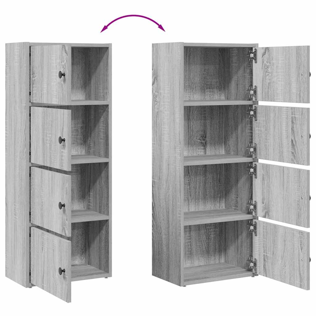 Bookshelf Gray Sonoma 40x24x102 cm Wood Material