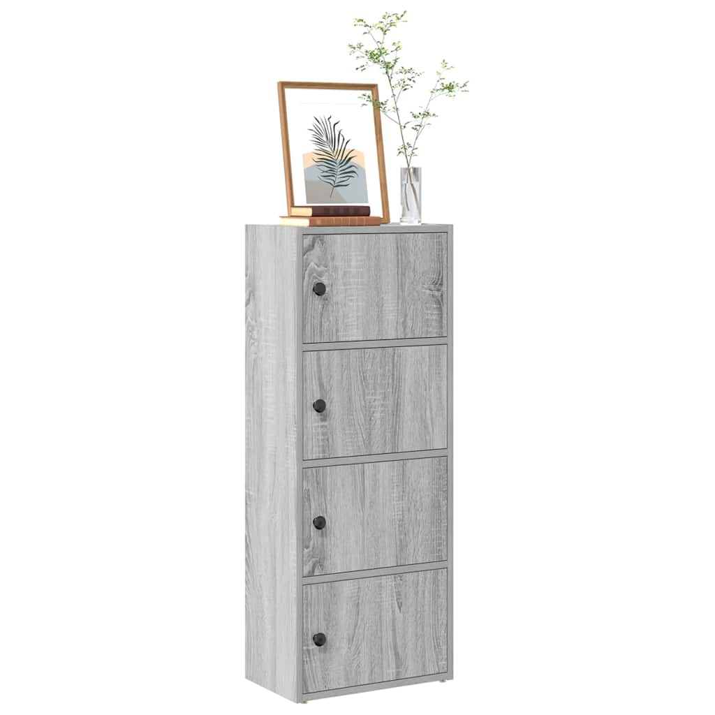 Bücherregal Grau Sonoma 40x24x102 cm Holzwerkstoff