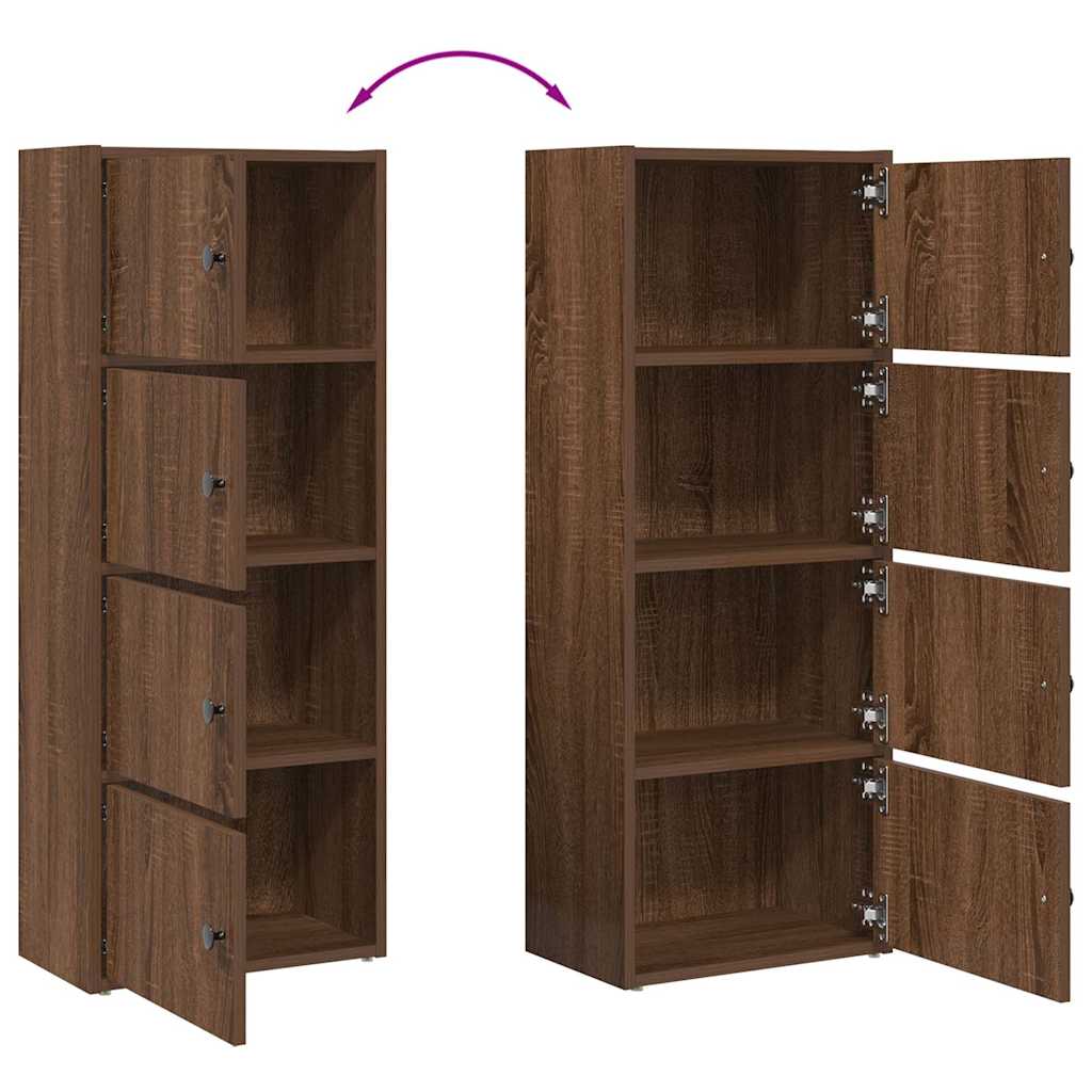 Bookshelf Brown Oak Look 40x24x102 cm Wood Material