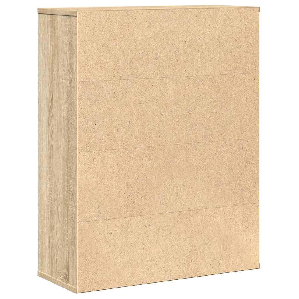 Bücherregal Sonoma-Eiche 60x24x76,5 cm Holzwerkstoff