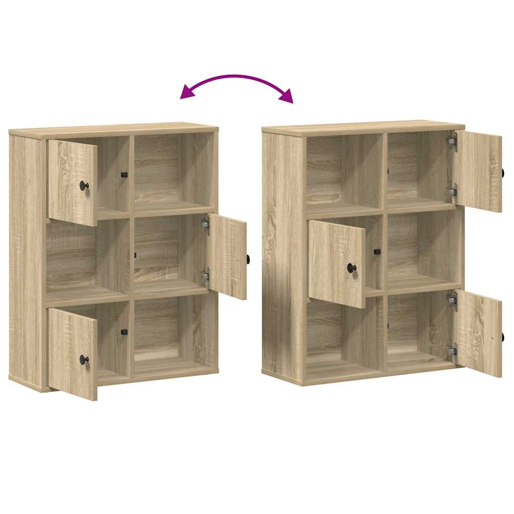 Bücherregal Sonoma-Eiche 60x24x76,5 cm Holzwerkstoff