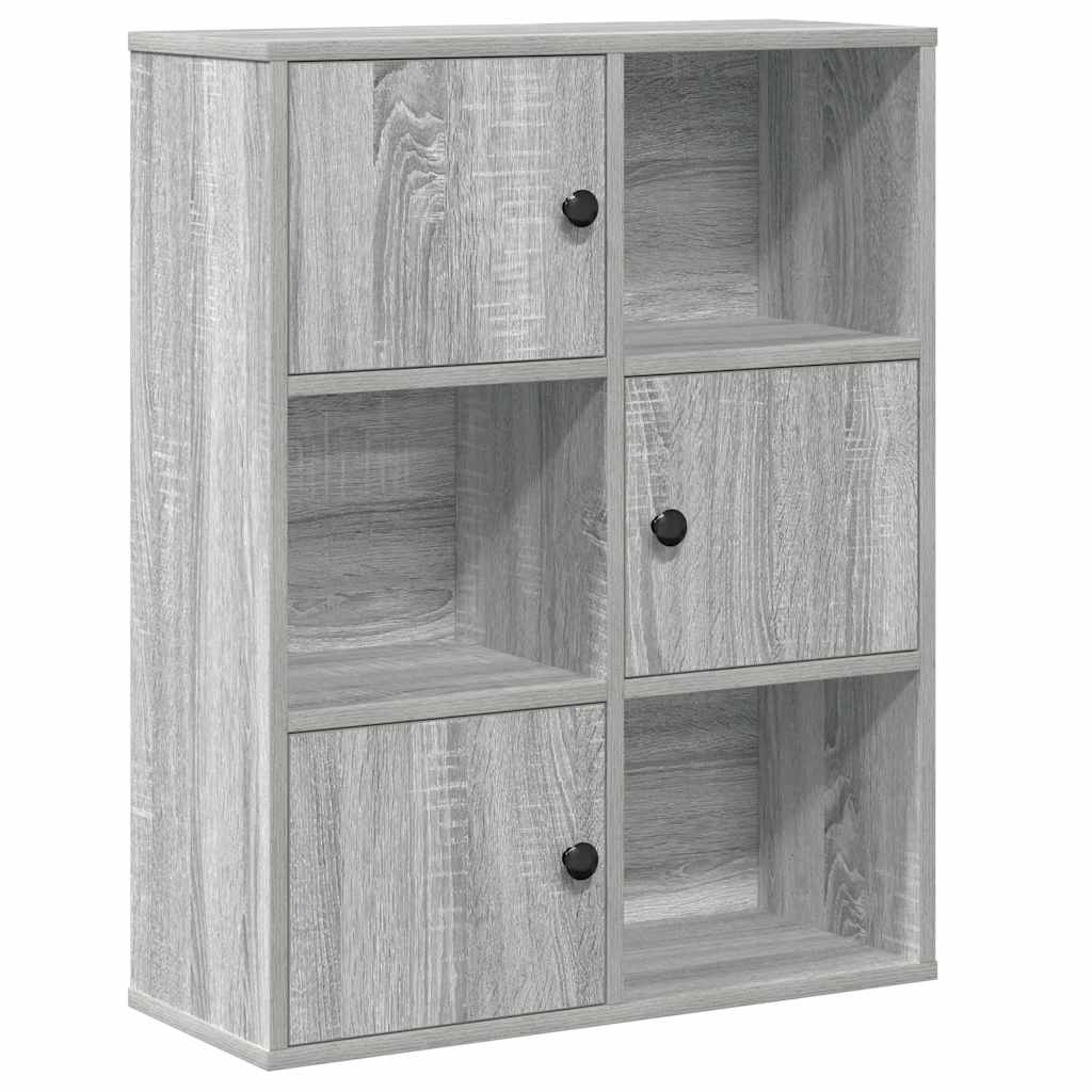 Bookshelf Gray Sonoma 60x24x76.5 cm Wood Material