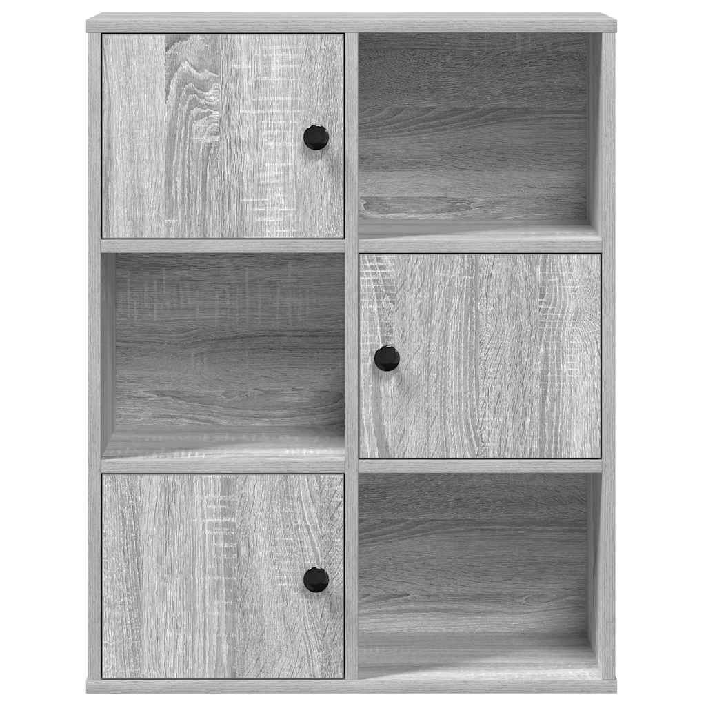 Bücherregal Grau Sonoma 60x24x76,5 cm Holzwerkstoff