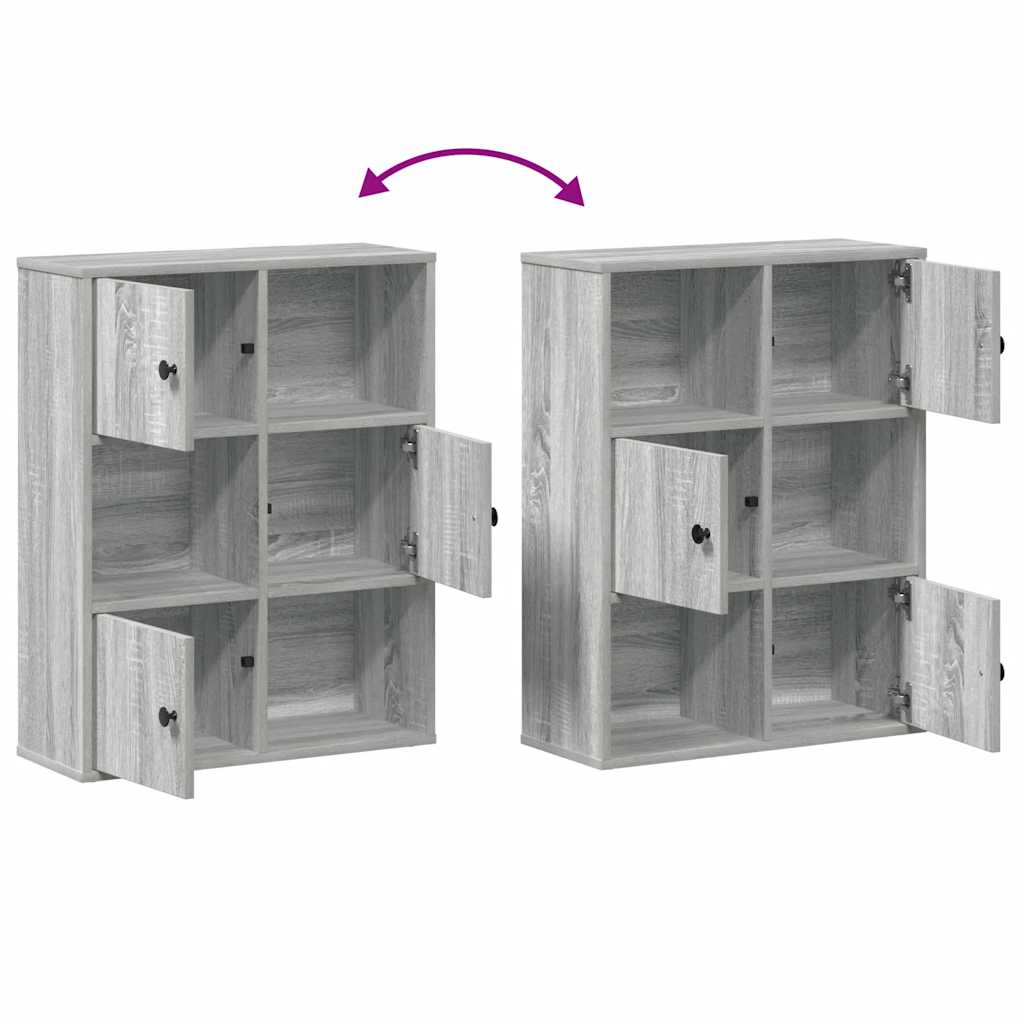 Bookshelf Gray Sonoma 60x24x76.5 cm Wood Material