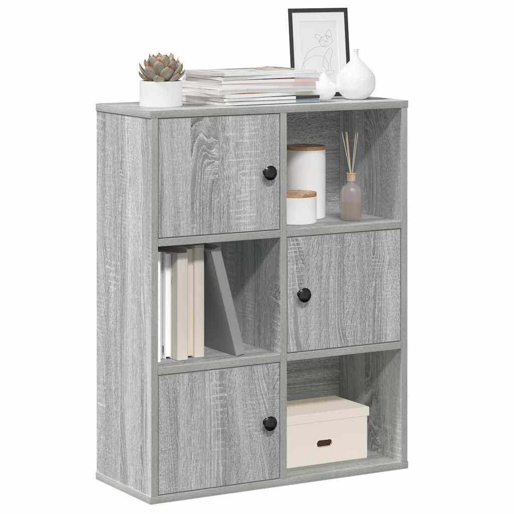 Bücherregal Grau Sonoma 60x24x76,5 cm Holzwerkstoff