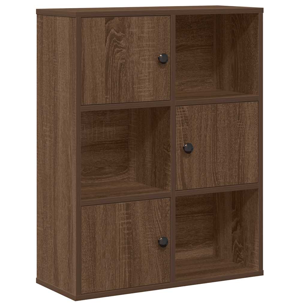 Bookshelf Brown Oak Look 60x24x76.5 cm Wood Material