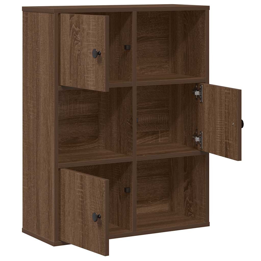 Bookshelf Brown Oak Look 60x24x76.5 cm Wood Material