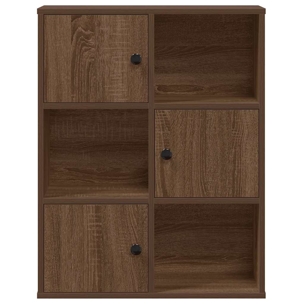 Bookshelf Brown Oak Look 60x24x76.5 cm Wood Material