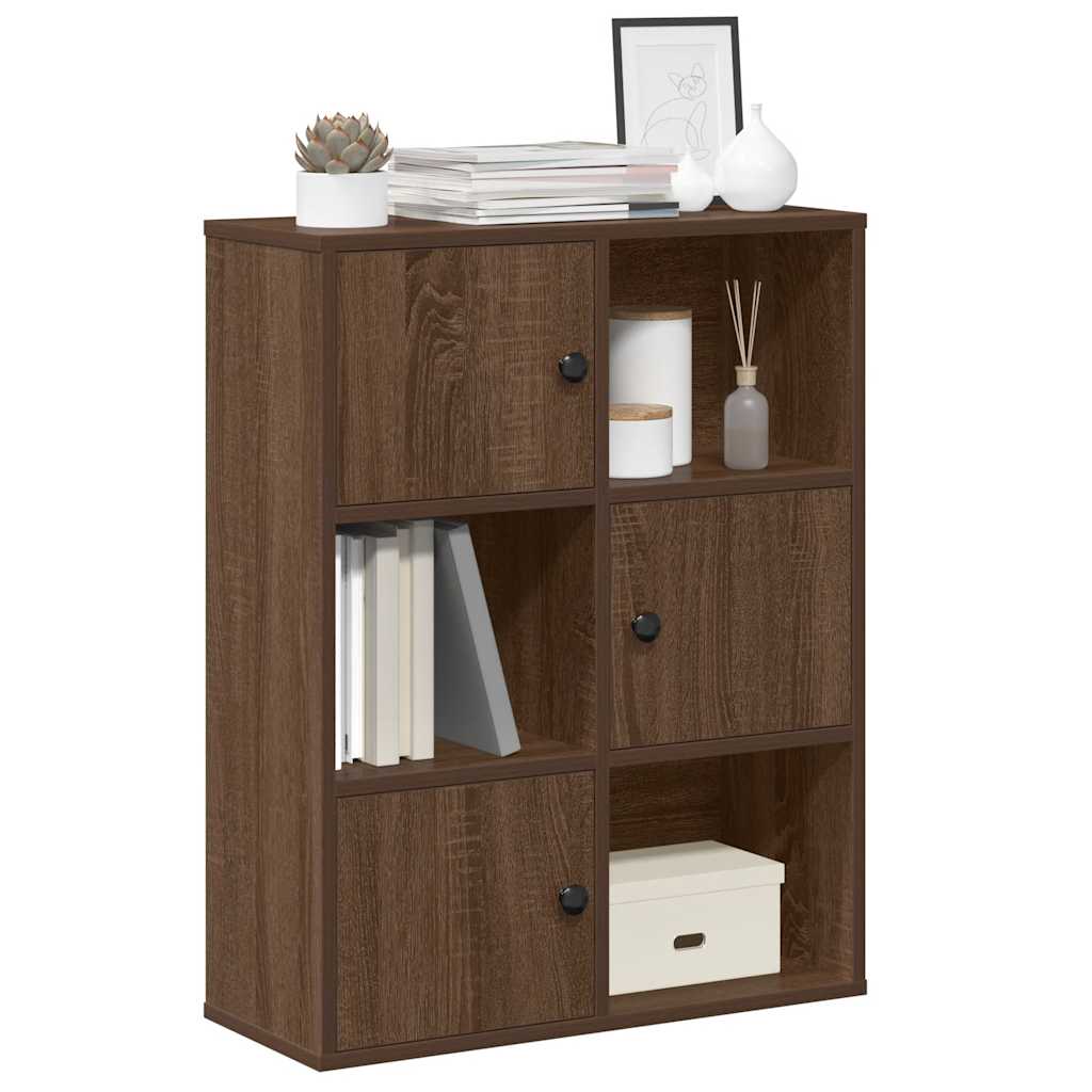 Bookshelf Brown Oak Look 60x24x76.5 cm Wood Material