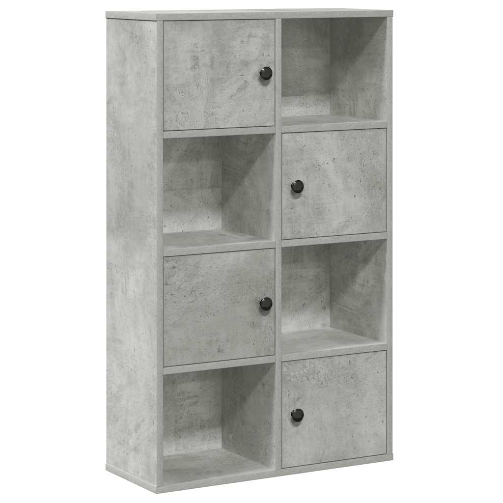 Bookshelf Concrete Grey 60x24x101.5 cm Wood Material