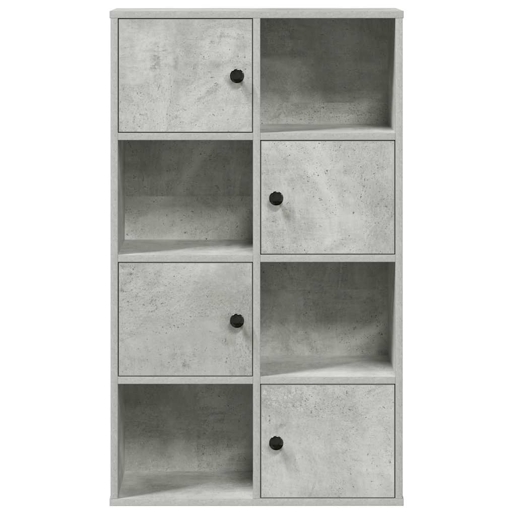 Bookshelf Concrete Grey 60x24x101.5 cm Wood Material