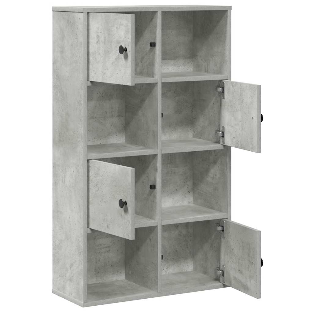 Bookshelf Concrete Grey 60x24x101.5 cm Wood Material