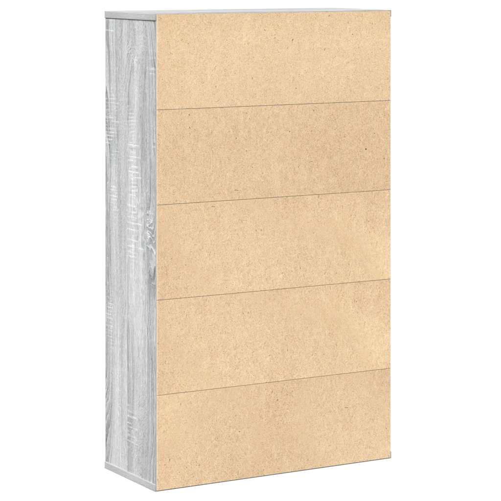 Bücherregal Grau Sonoma 60x24x101,5 cm Holzwerkstoff