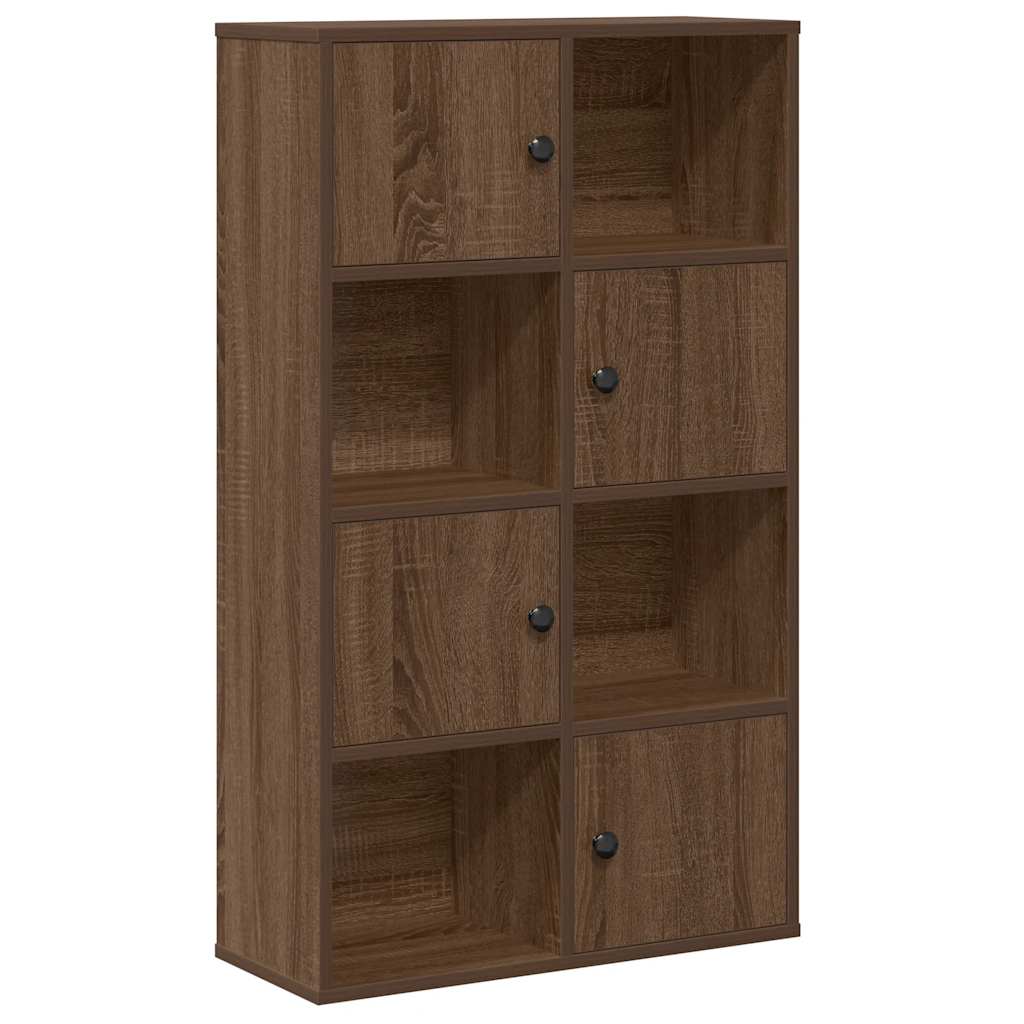 Bookshelf Brown Oak Look 60x24x101.5 cm Wood Material