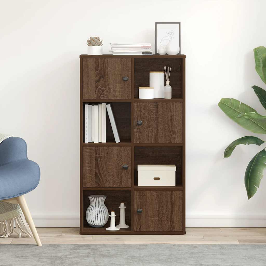 Bookshelf Brown Oak Look 60x24x101.5 cm Wood Material