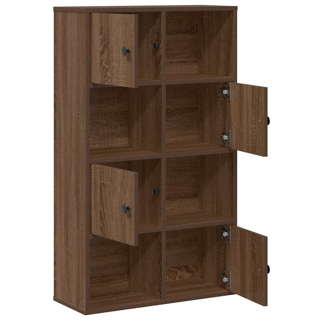 Bookshelf Brown Oak Look 60x24x101.5 cm Wood Material