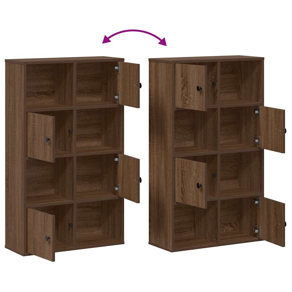 Bookshelf Brown Oak Look 60x24x101.5 cm Wood Material