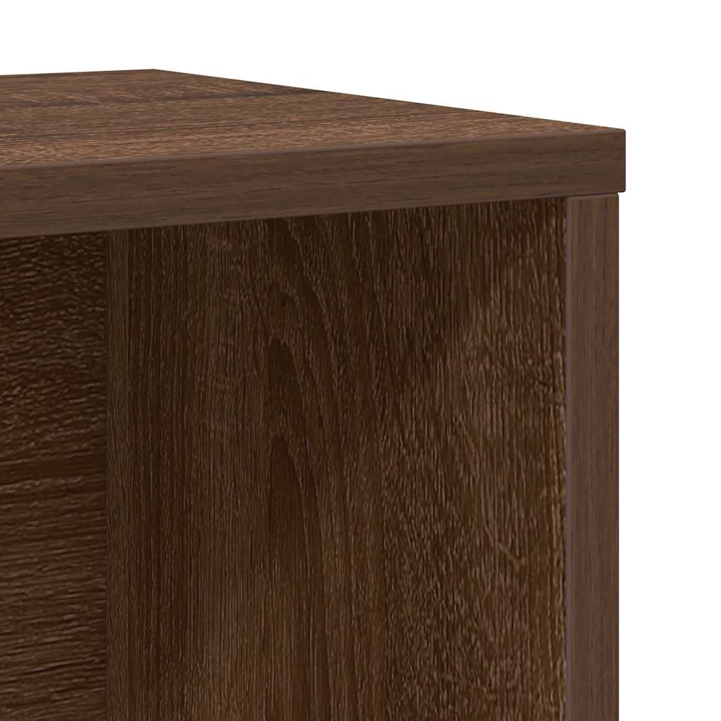 Bookshelf Brown Oak Look 60x24x101.5 cm Wood Material