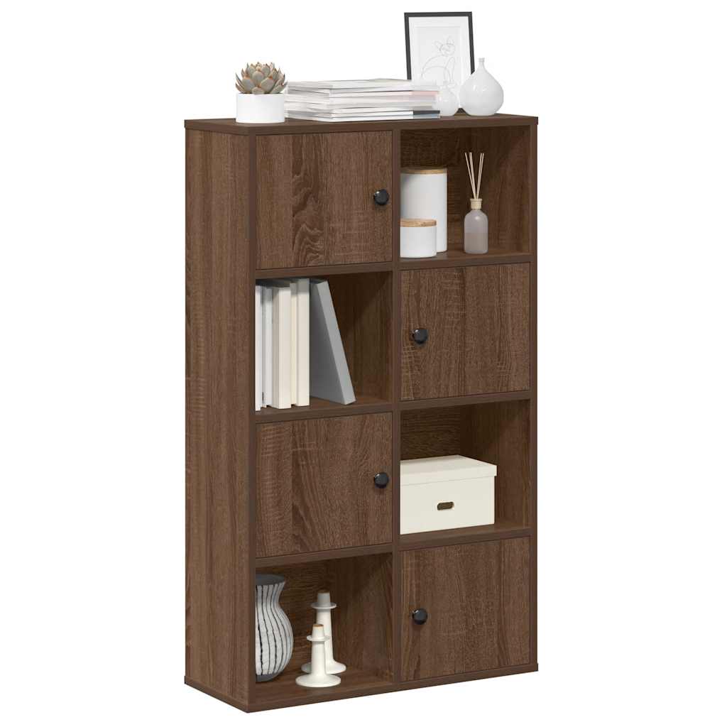 Bookshelf Brown Oak Look 60x24x101.5 cm Wood Material