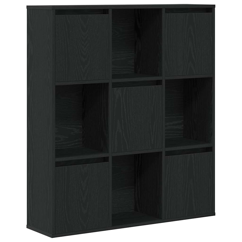 Bücherregal Schwarz Eichen-Optik 89x24x101,5 cm Holzwerkstoff