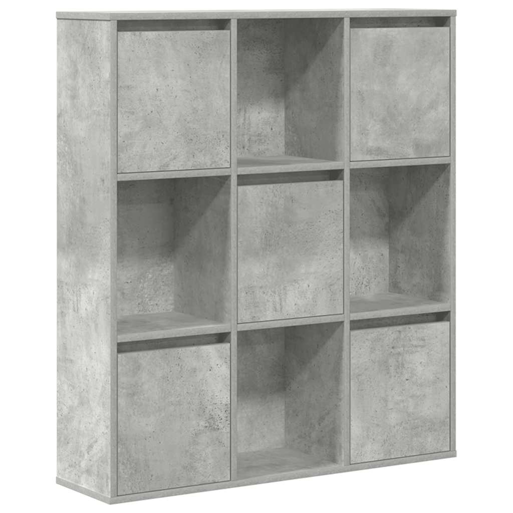 Bookshelf Concrete Grey 89x24x101.5 cm Wood Material