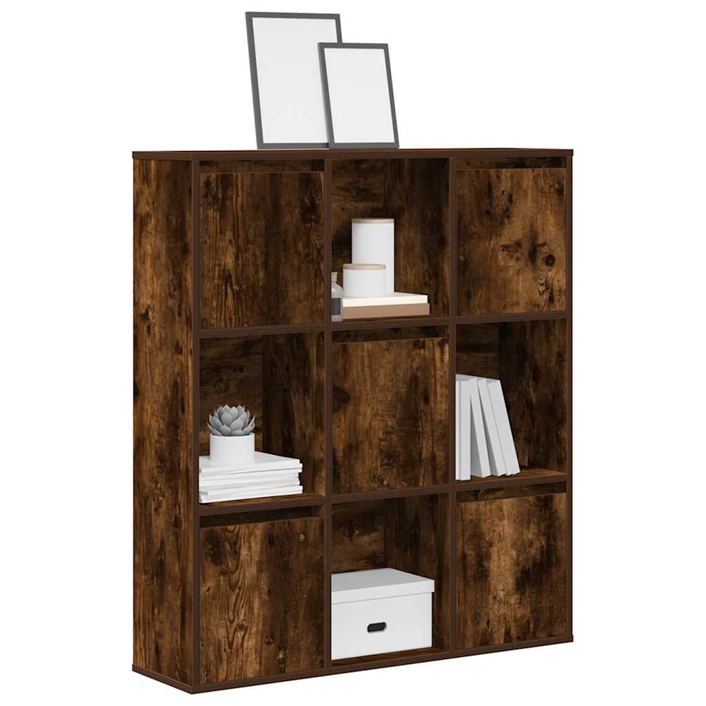 Bookshelf Smoked Oak 89x24x101.5 cm Wood Material