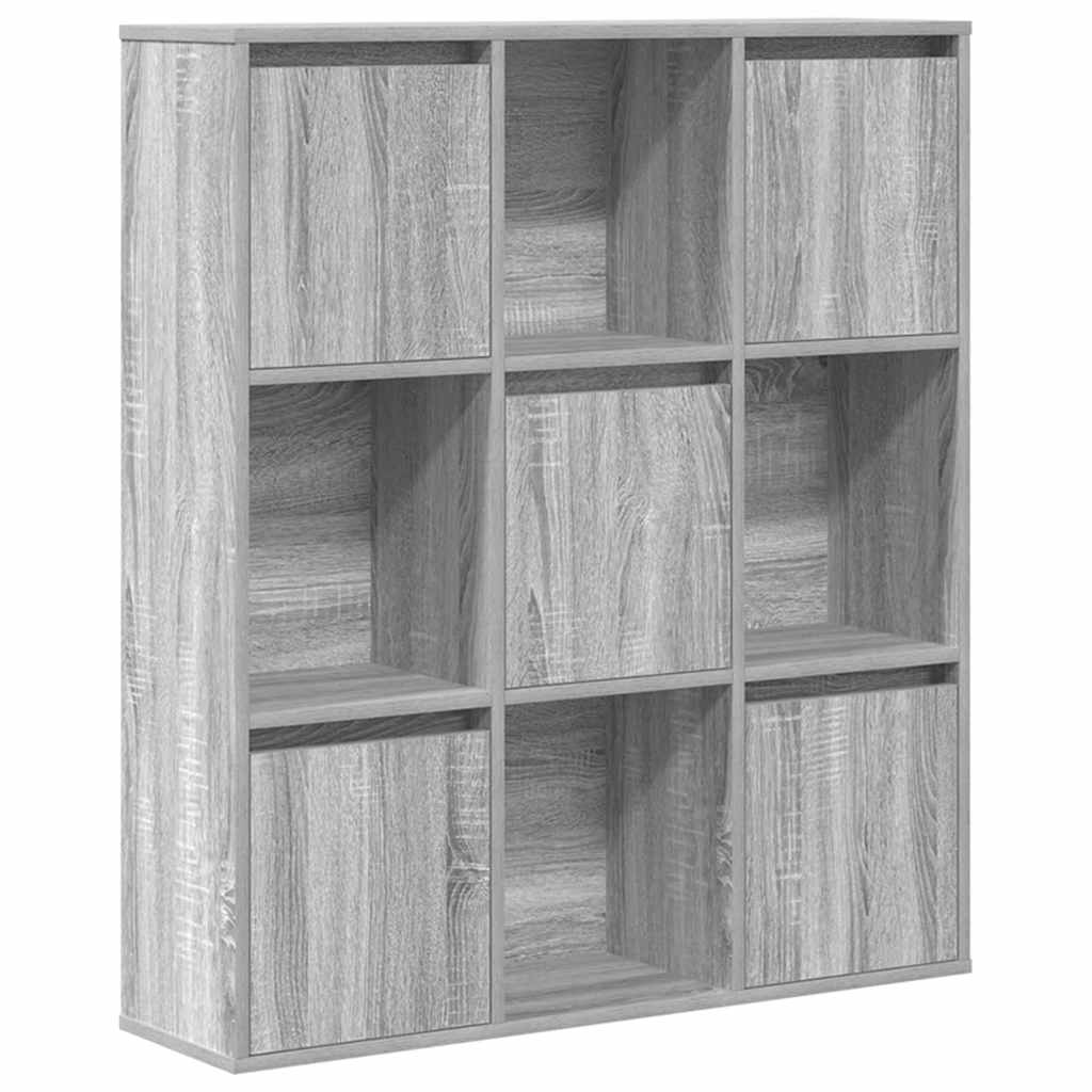 Bücherregal Grau Sonoma 89x24x101,5 cm Holzwerkstoff