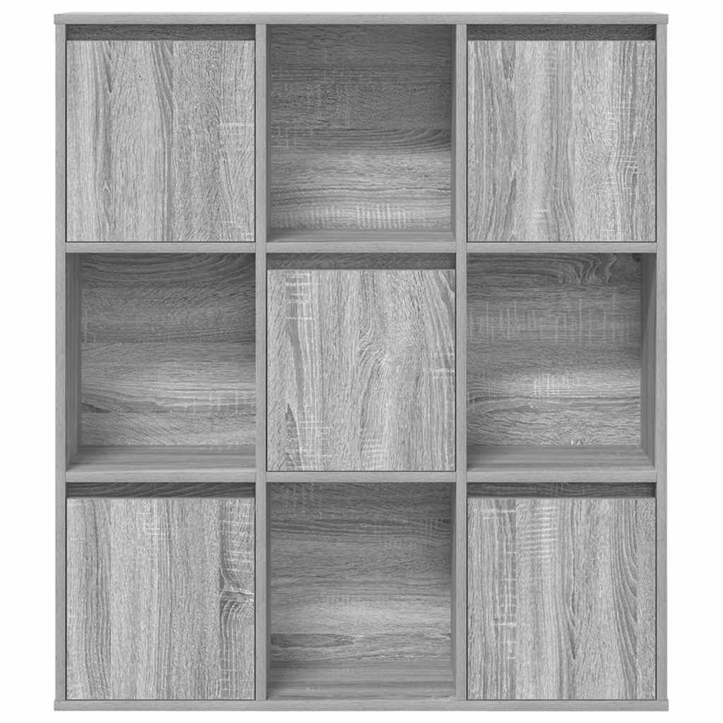 Bücherregal Grau Sonoma 89x24x101,5 cm Holzwerkstoff