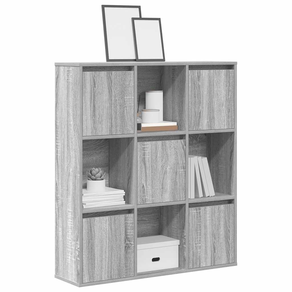 Bookshelf Gray Sonoma 89x24x101,5 cm Wood Material